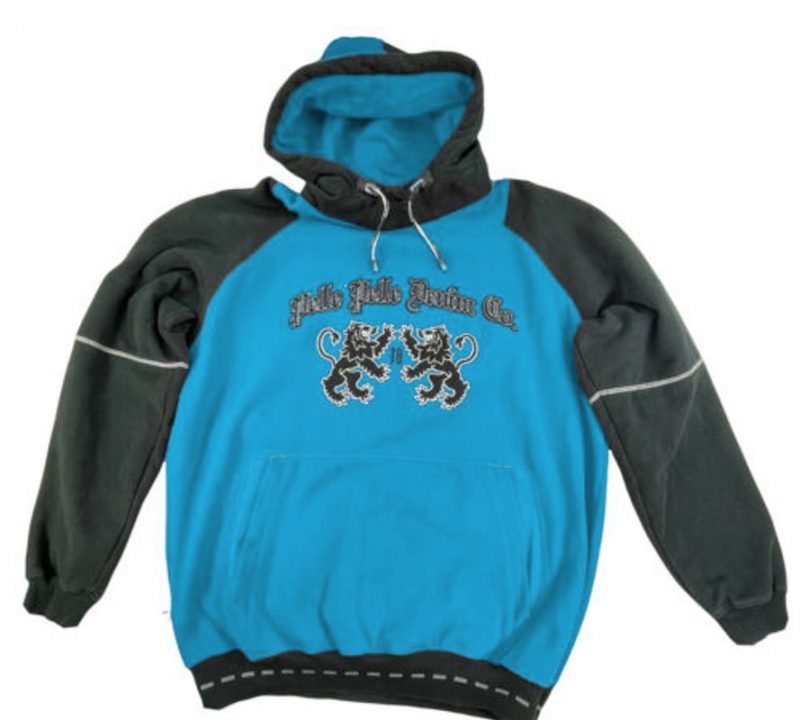 Pelle Pelle Denim Co Mens Blue Black Pullover Hoodie