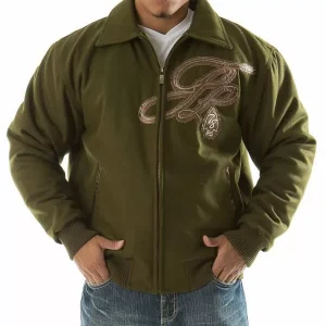 Pelle Pelle Green Badged Royal Trail Blazer Jacket