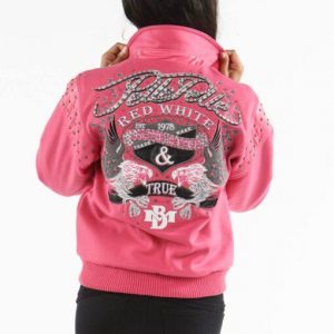 Pelle Pelle Ladies Red White & True Pink Jacket