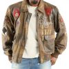 Pelle Pelle Make It Rain Brown Bomber Jacket