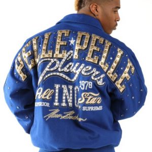 Pelle Pelle Mens All Star Blue Wool Jacket