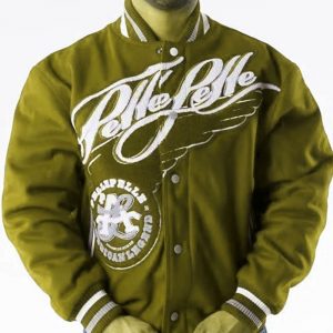 Pelle Pelle Mens American Legend Olive Varsity Jacket