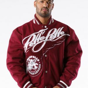 Pelle Pelle Mens American Legend Red Varsity Jacket