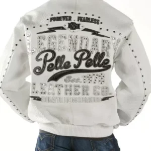 Pelle Pelle White Legendary Studded Jacket