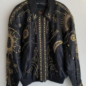 Marc Buchanan Authentic Pelle Pelle Leather Studs Blouson Jacket