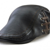 Pelle Pelle Black Berets Leather Hat