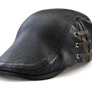 Pelle Pelle Black Berets Leather Hat