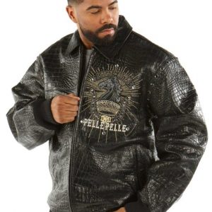 Pelle Pelle Grandmaster Black Croc Jacket