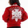 Pelle Pelle Ladies Platinum & Diamonds Red Jacket