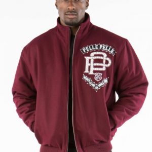 Pelle Pelle Mens Elite Series Maroon Jacket