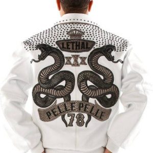 Pelle Pelle Mens Lethal White Leather Jacket