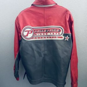 Pelle Pelle Mens Racing Leather Red Jackets