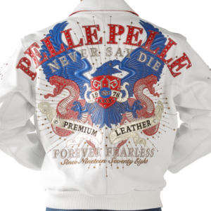 Pelle Pelle Never Say Die Leather White Jacket