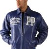 Pelle Pelle Players Inc. Blue Leather Jacket