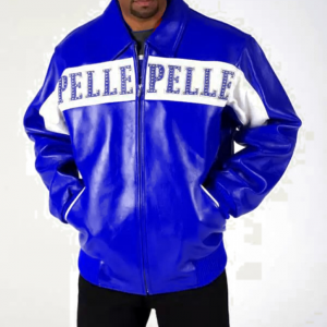 Pelle Pelle Blue White World’s Best 1978 Studded Jacket