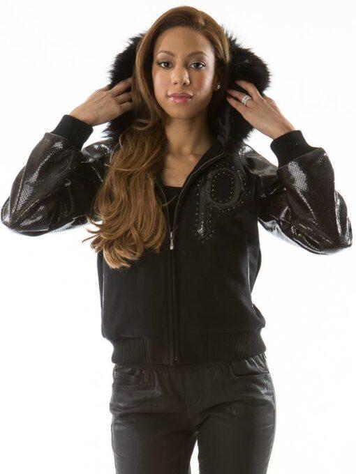 Pelle Pelle Ladies Eagle Hooded Jacket