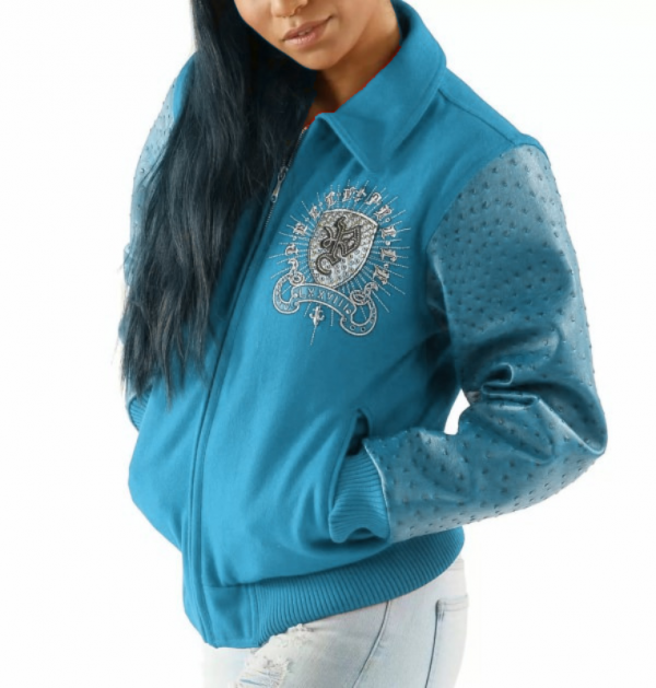 Pelle Pelle Ladies Turquoise Immortal Worldwide Revolution Jacket