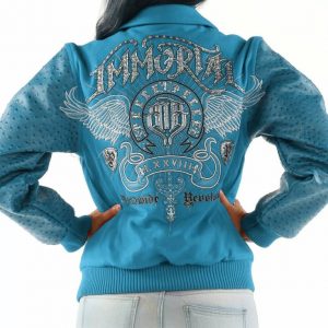 Pelle Pelle Ladies Turquoise Immortal Worldwide Revolution Jacket