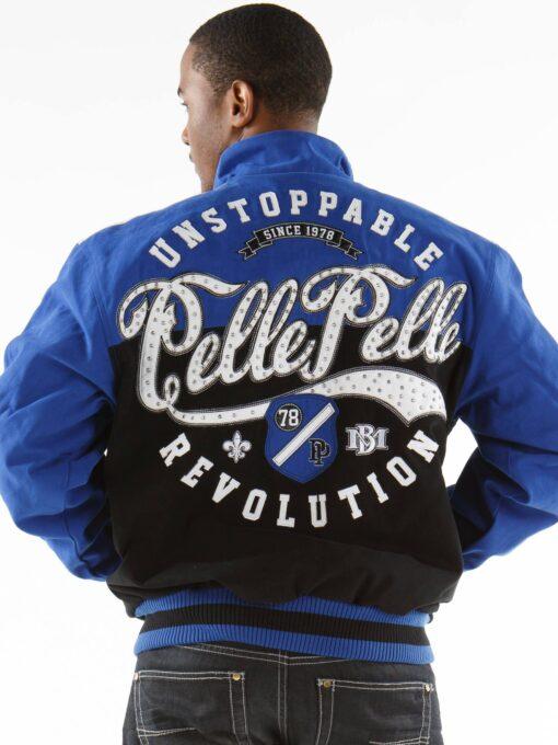 Pelle Pelle Revolution Black and Blue wool Jacket