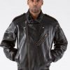 Pelle Pelle Varsity Biker Black Plush Mens Jacket