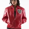 Pelle Pelle Women’s Encrusted Varsity Leather Jacket