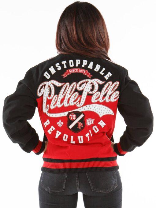 Women’s Pelle Pelle Unstoppable Black And Red Jacket