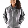 Pelle Pelle Kids Gray Shirt Collar Jacket