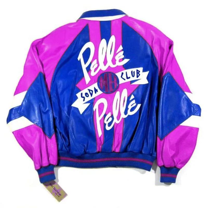 Early 90S Vintage Pelle Pelle Light Purple Soda Club Jacket