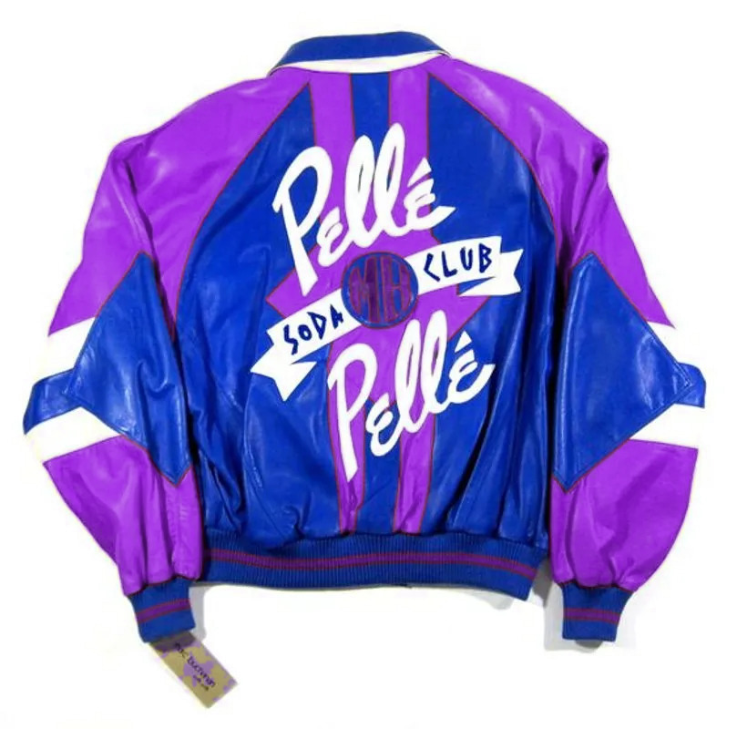 Early 90S Vintage Pelle Pelle Purple Soda Club Jacket