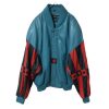 Pelle Pelle 90s Marc Buchanan Turquoise Leather Jacket