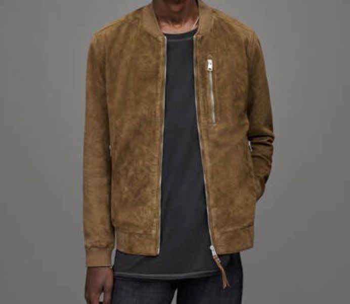 Pelle Pelle Kemble Suede Brown Bomber Jacket