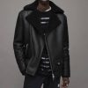 Pelle Pelle Shearling Black Leather Jacket