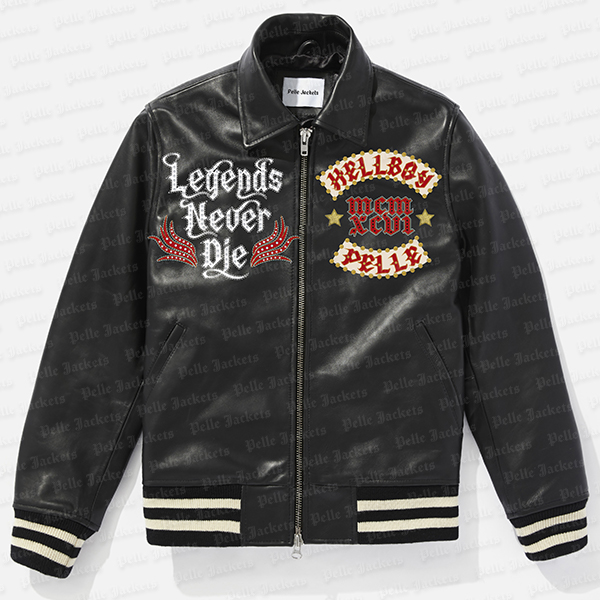 Lil Peep Legends Never Die Plush Black Leather Jacket