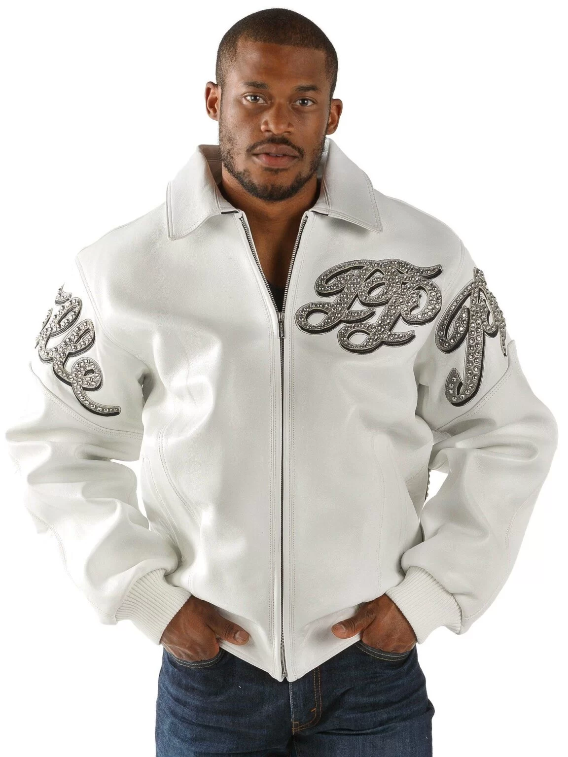 Pelle Pelle Steadfast Black Panther Leatehr White Jacket