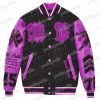 Pelle Pelle New Varsity Black and Purple Plush Jacket