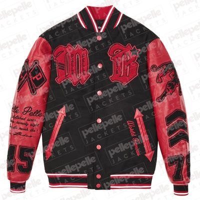 Pelle Pelle New Varsity Red Plush Jacket