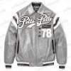 Pelle Pelle Silver Encrusted Varsity Plush Jacket