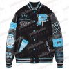 Pelle Pelle Varsity New Black and Turquoise Jacket