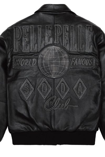 Pelle Pelle World Famous Black Soda Club Plush Jacket