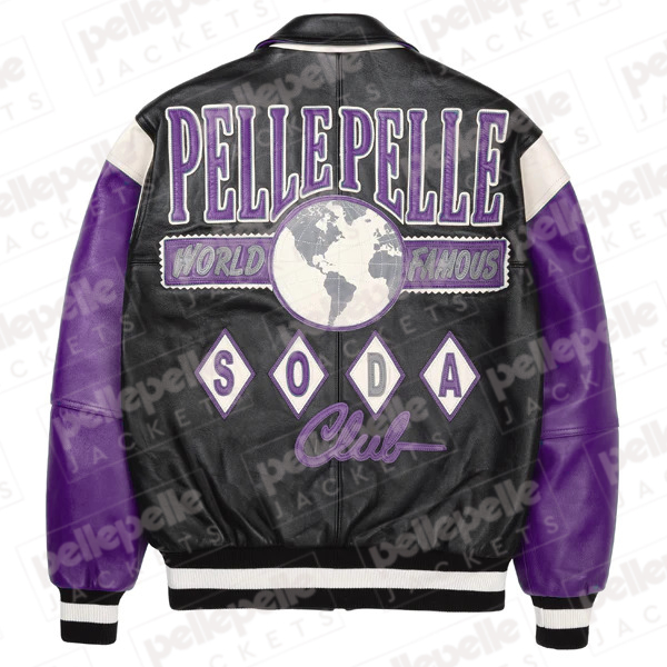 World Famous Soda Club Bright Purple Plush Jacket